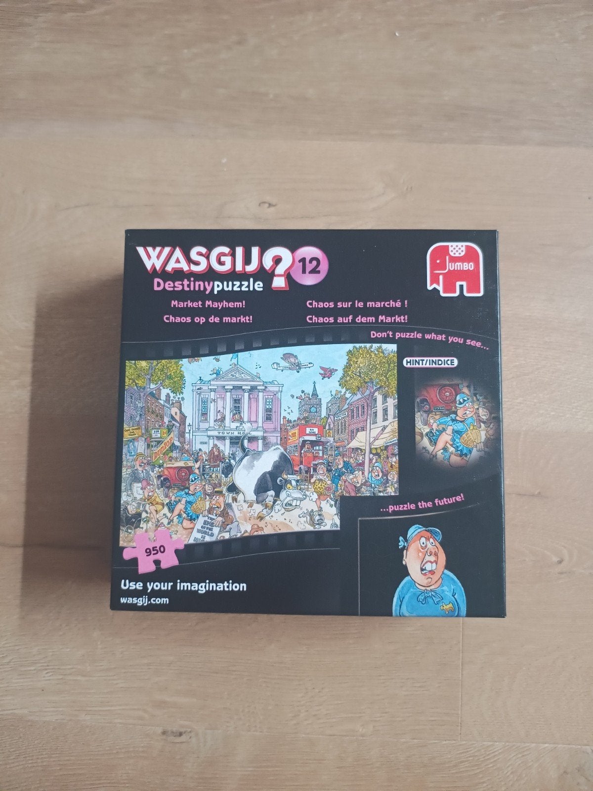 Wasgij Destiny Puzzel 12 - Market Mayhem! (950 stukjes), Ophalen of Verzenden, 500 t/m 1500 stukjes, Zo goed als nieuw, Legpuzzel