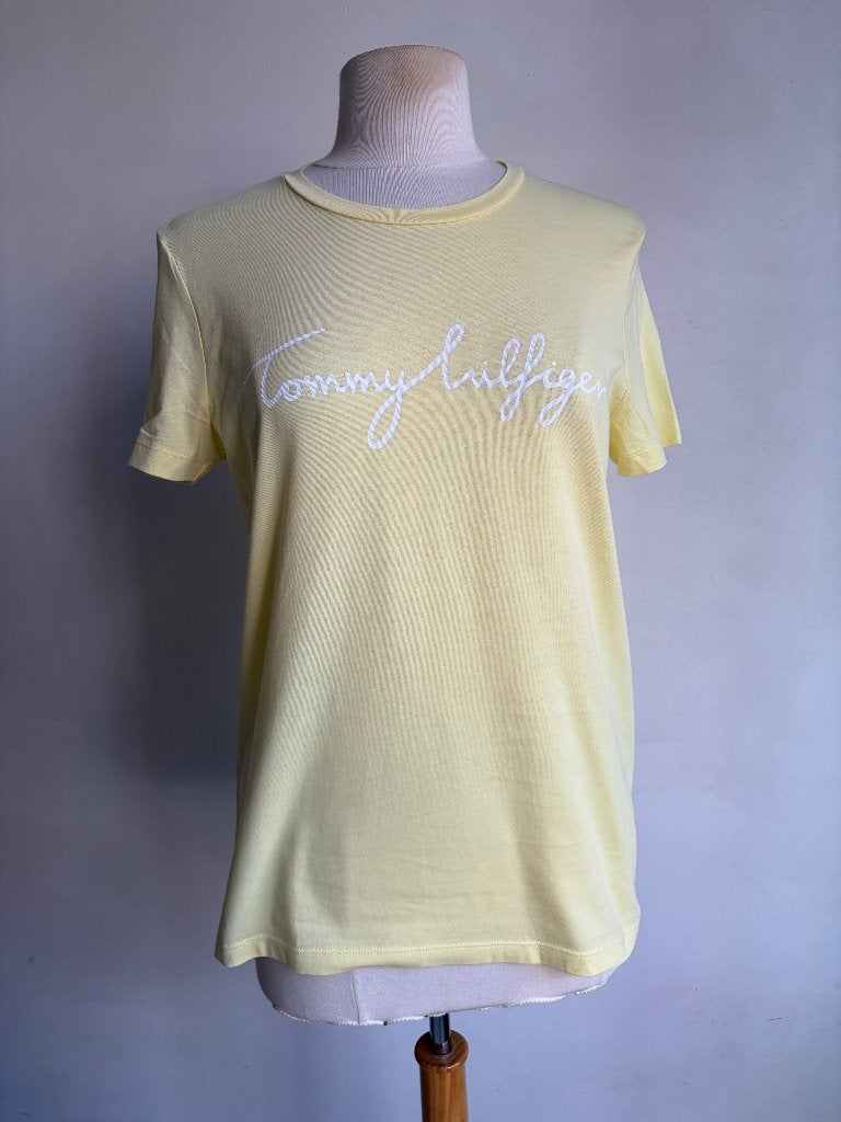 tommy hilfiger t-shirt geel maat m, Maat 38/40 (M), Verzenden, Geel, Nieuw