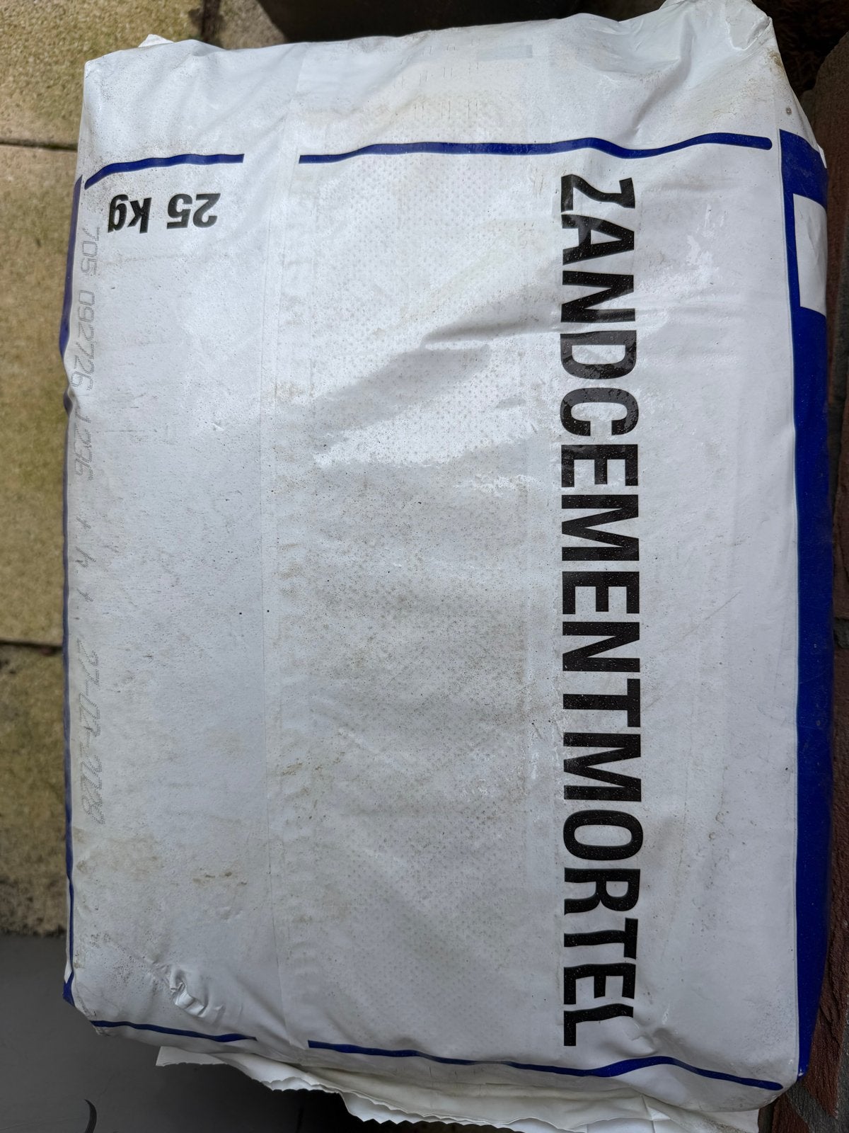 4 zakken zandcement mortel 25 kg, Ophalen, Nieuw