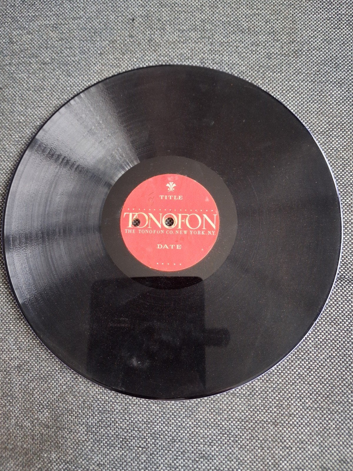 Vintage Tonofon Bakeliet 78 Toeren Plaat - Uniek, Cd's en Dvd's, Vinyl | Overige Vinyl, Ophalen, Gebruikt, Overige formaten, Overige typen