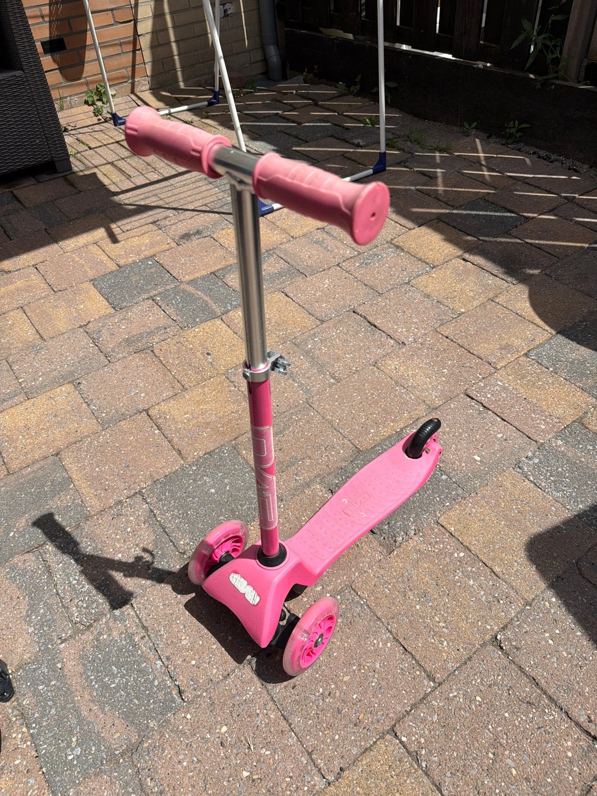 Roze kinderstep met 3 wielen, Fietsen en Brommers, Steps, Ophalen, Gebruikt, Gewone step