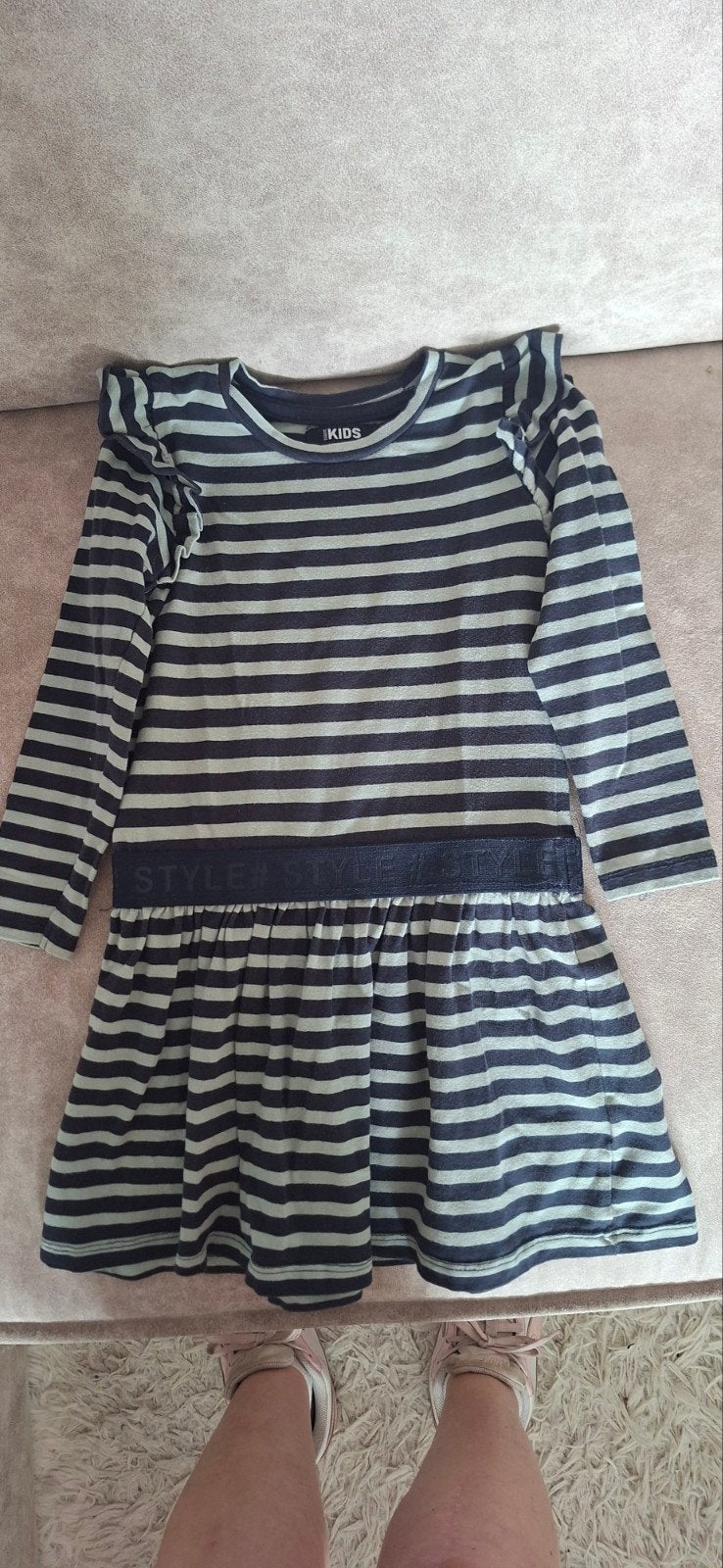 Kids jurkje gestreept 98/104 - Zo goed als nieuw, Kinderen en Baby's, Kinderkleding | Maat 98, Meisje, Ophalen of Verzenden, Zo goed als nieuw