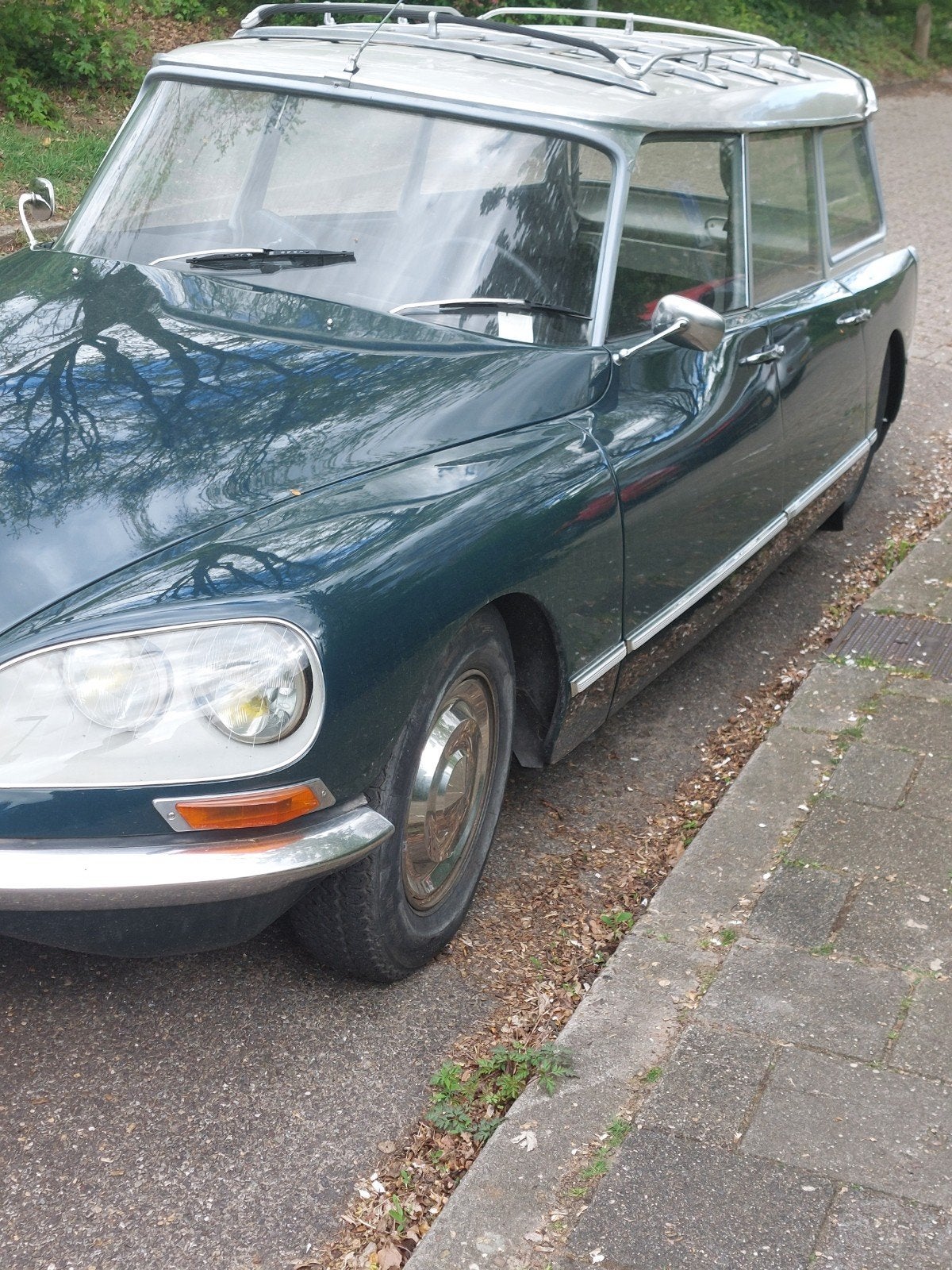 Citroën ID 20 2.0 Break Luxe 1970 Groen, Auto's, Citroën, Voorwielaandrijving, 1414 kg, Zwart, 4 cilinders