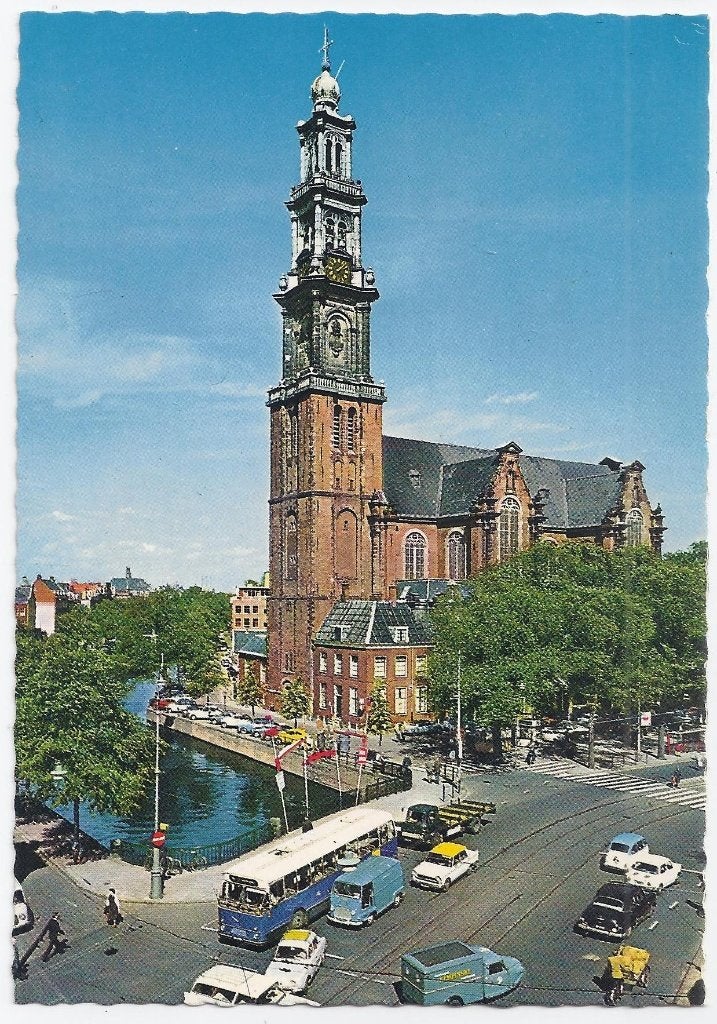 Amsterdam Westertoren Ongelopen Ansichtkaart ( B573 ), Ophalen of Verzenden, 1980 tot heden, Ongelopen, Noord-Holland