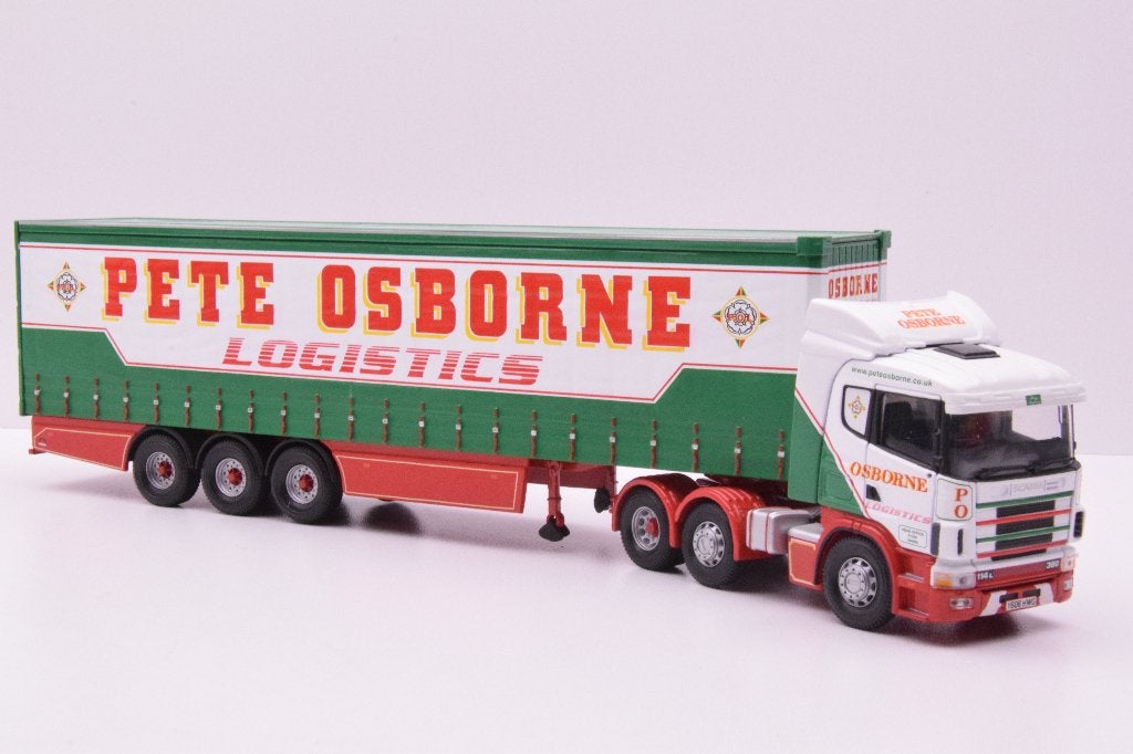 Scania 124  ''  Pete Osborne Logistics ''  Corgi, Ophalen of Verzenden, Zo goed als nieuw, Bus of Vrachtwagen, Corgi