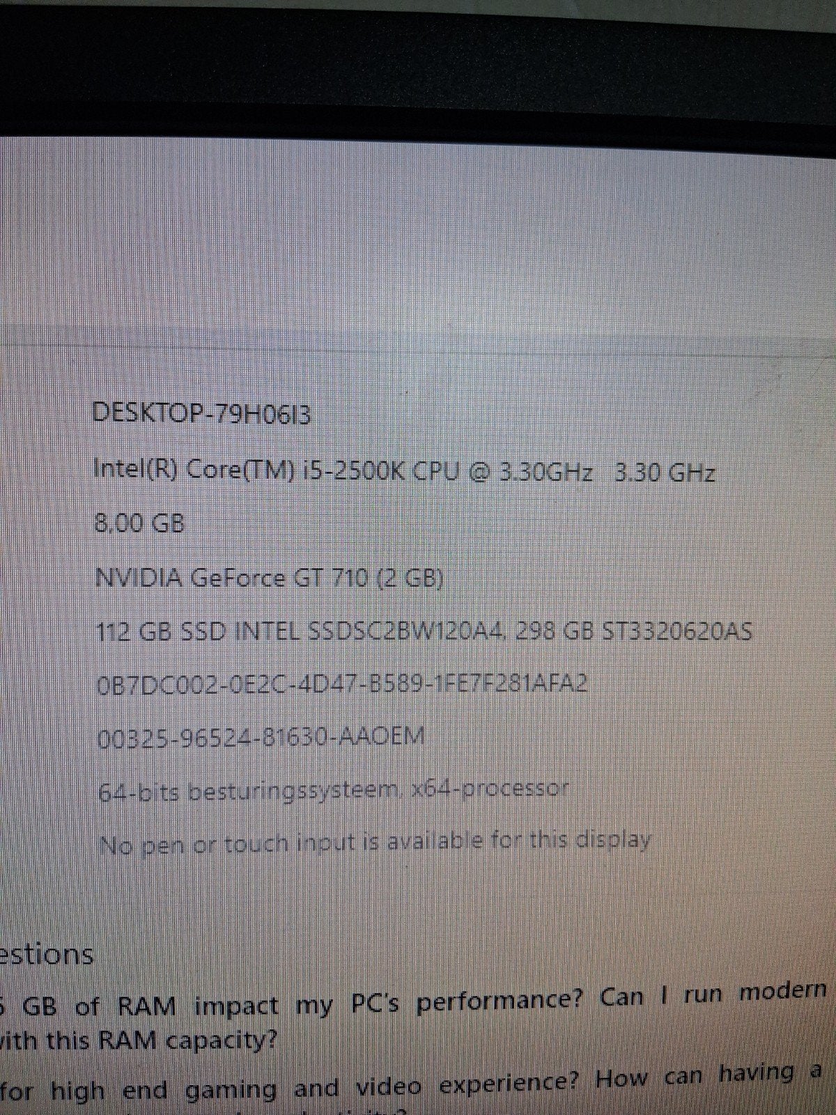 PC Set voor Kantoor of Huiswerk - Intel i5, 8GB RAM, SS, Ophalen of Verzenden, Zo goed als nieuw, 8 GB