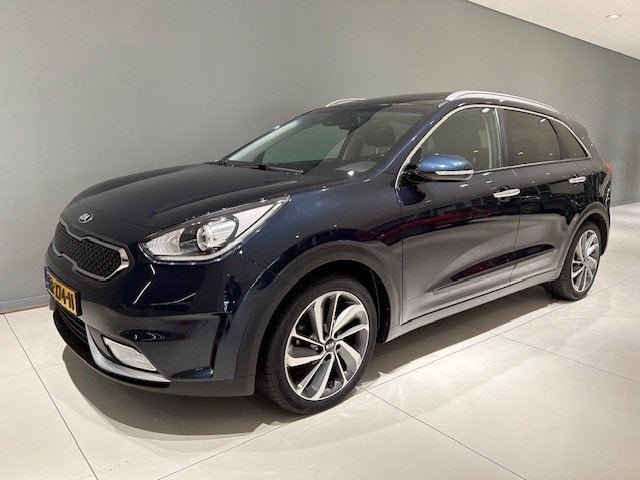 Kia Niro 1.6 GDi Hybrid 141pk DCT6 Edition Clima/ Sunroof/ 1, Automaat, Dealer onderhouden, Blauw, Leder en Stof