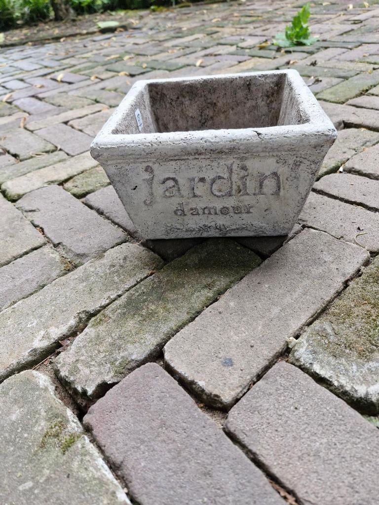 Mooi handgemaakt bloembakje 20 bij 20 cm en 12 hoogte, Ophalen, Minder dan 30 cm, Vierkant, Zo goed als nieuw