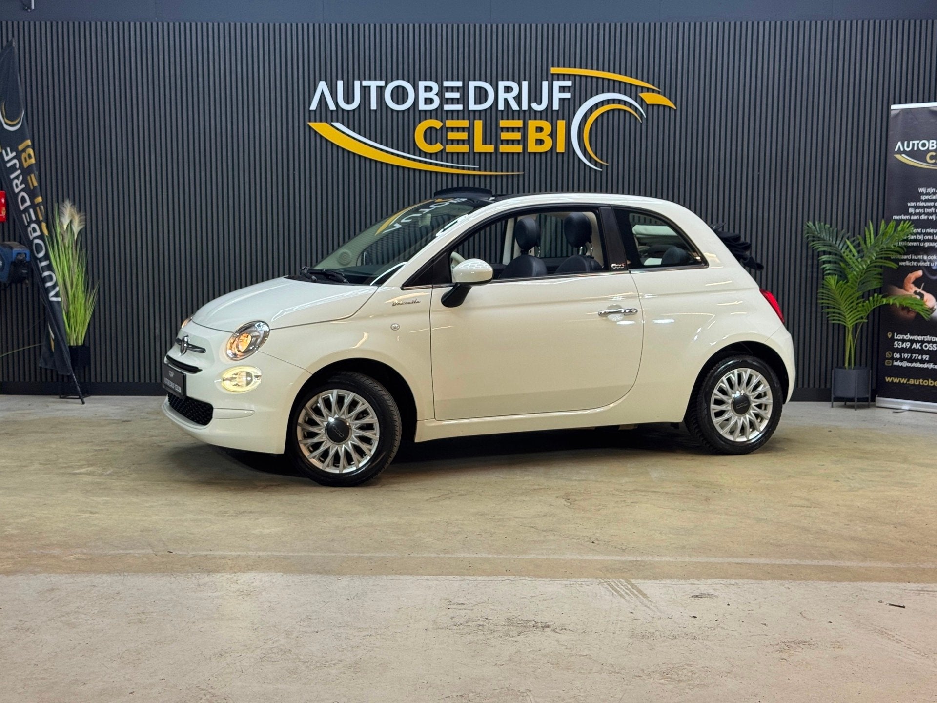 Fiat 500 C 1.0 Hybrid Dolcevita 2023 WIT CABRIO|CARPLAY, Voorwielaandrijving, Gebruikt, Cabriolet, 4 stoelen