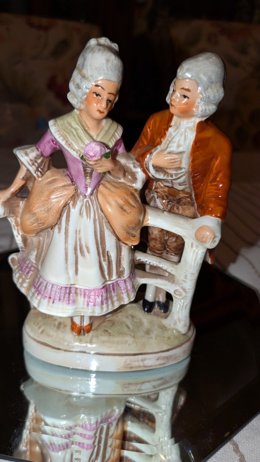 Antiek Gräfenthal Porseleinen Beeldje - Romantisch Paar, Antiek en Kunst, Ophalen of Verzenden