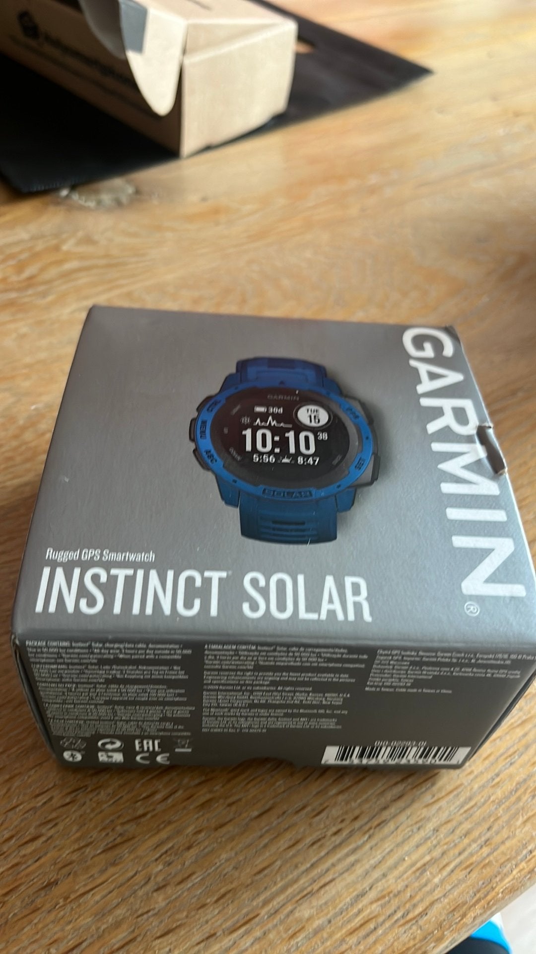 Garmin instinct solar, Ophalen, Zo goed als nieuw, Zwart, Android