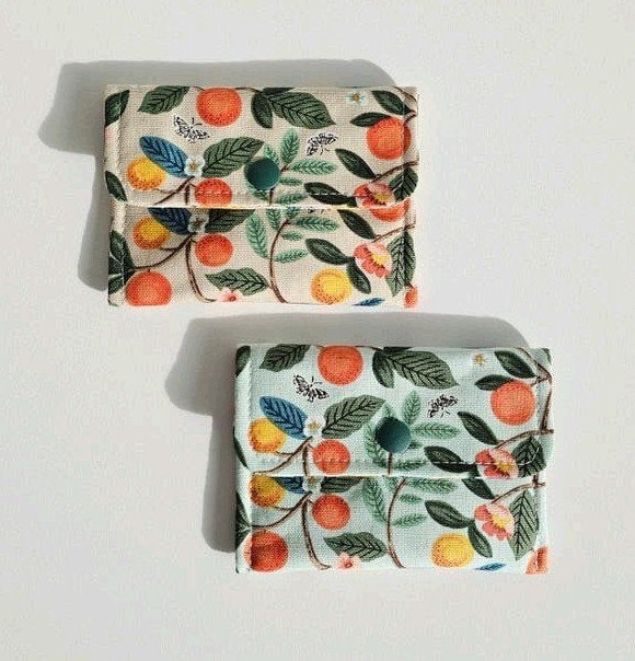 Handmade Cotton Card Wallet, Card Holder, Coin Purse, Verzenden, Nieuw