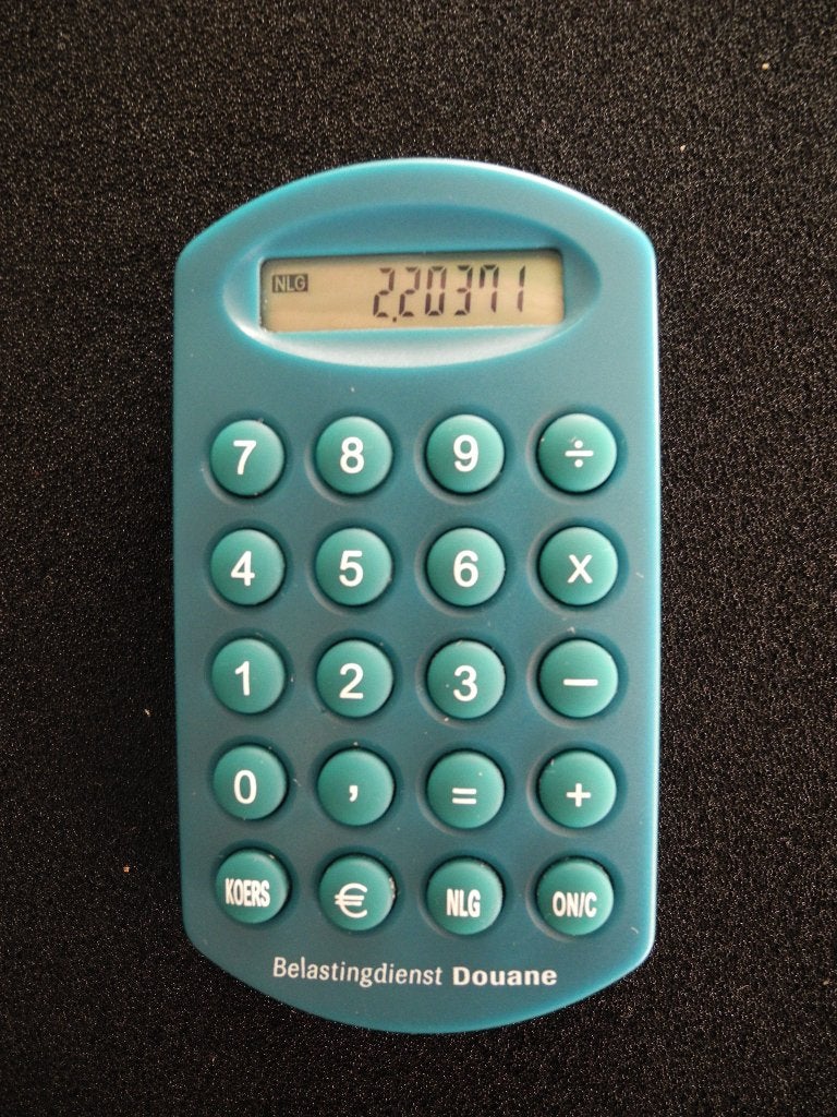 Douane Eurocalculator. Belastingdienst/Douane, Ophalen of Verzenden, Overige soorten, Nederland, Overige typen