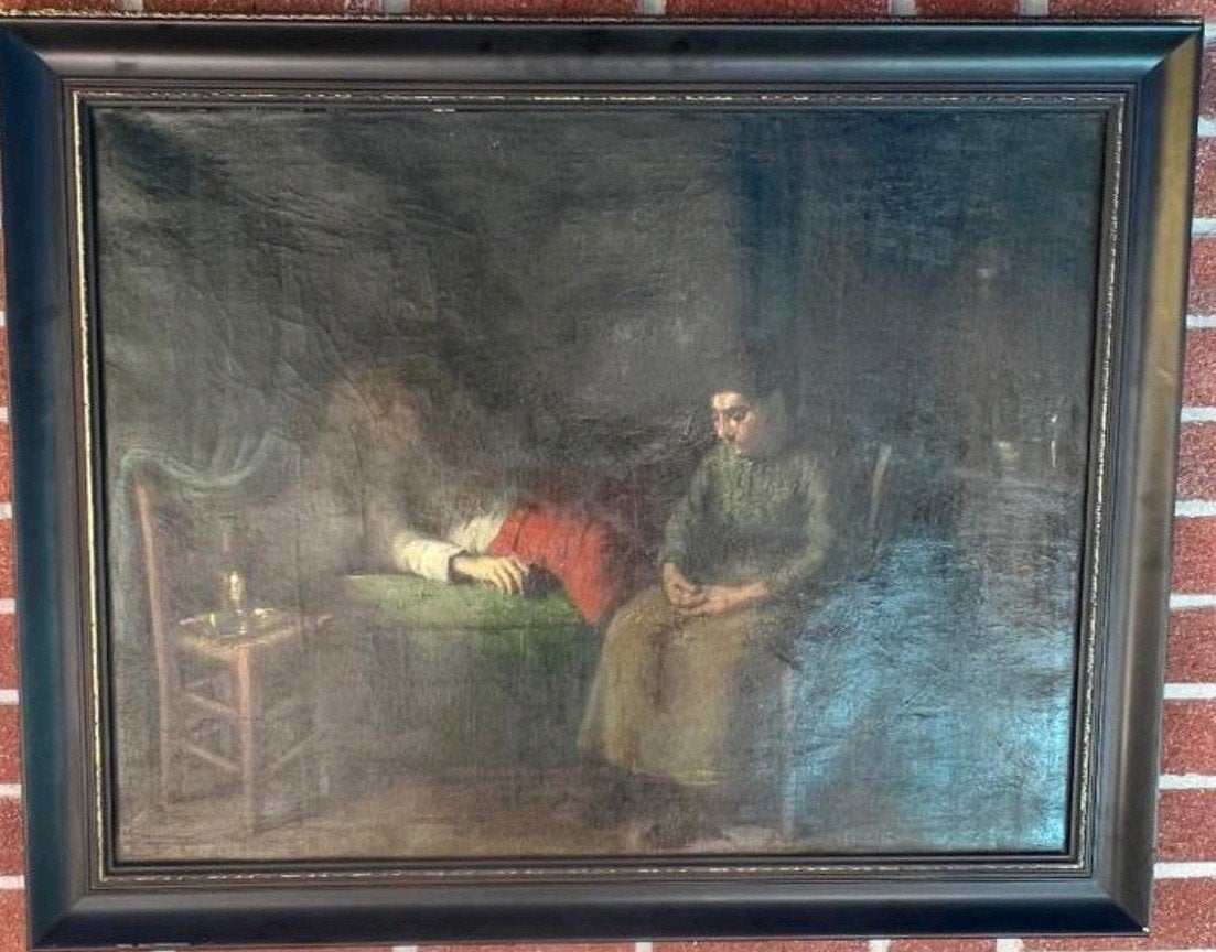 Oud schilderij gesigneerd Johannes Jan Theuns 1877-1961, Antiek en Kunst, Ophalen of Verzenden