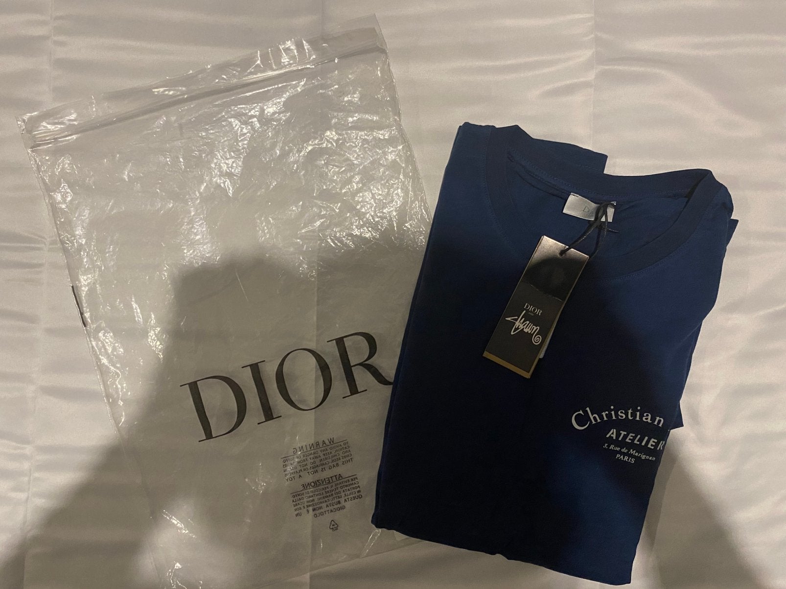 Christian Dior shirt heren donkerblauw maat S nieuw, Ophalen of Verzenden, Nieuw, Maat 46 (S) of kleiner, Blauw