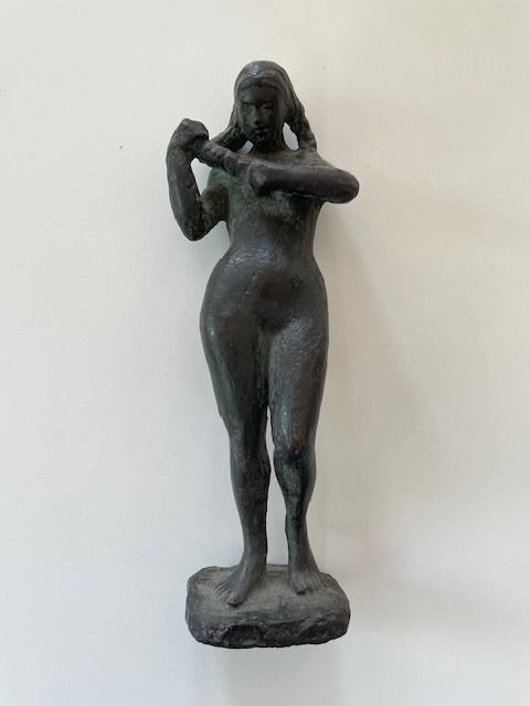 Beeldje vrouwenfiguur Kees Schrikker 1898, Ophalen of Verzenden, Brons, 20 - 50 cm, Handgemaakt