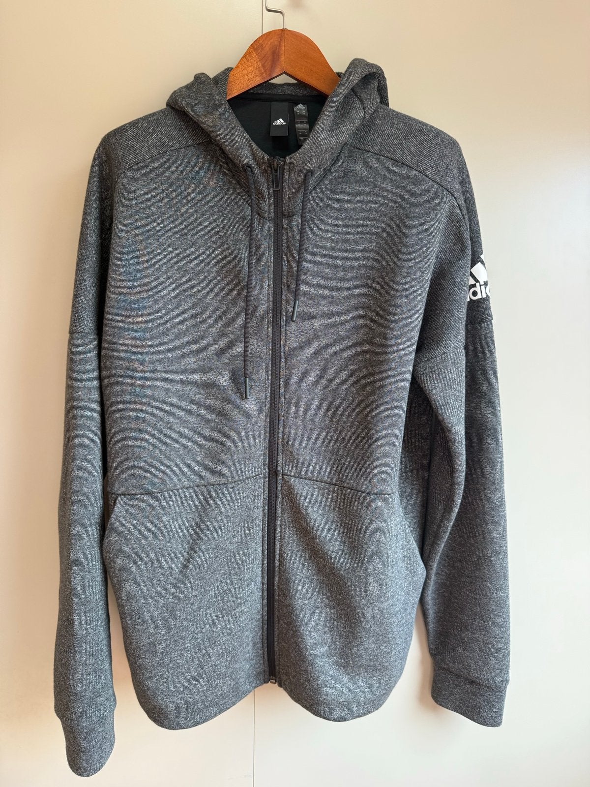 Adidas hoodie met rits en zakken / grijs / maat M, Maat 48/50 (M), Nieuw, Ophalen of Verzenden, Adidas