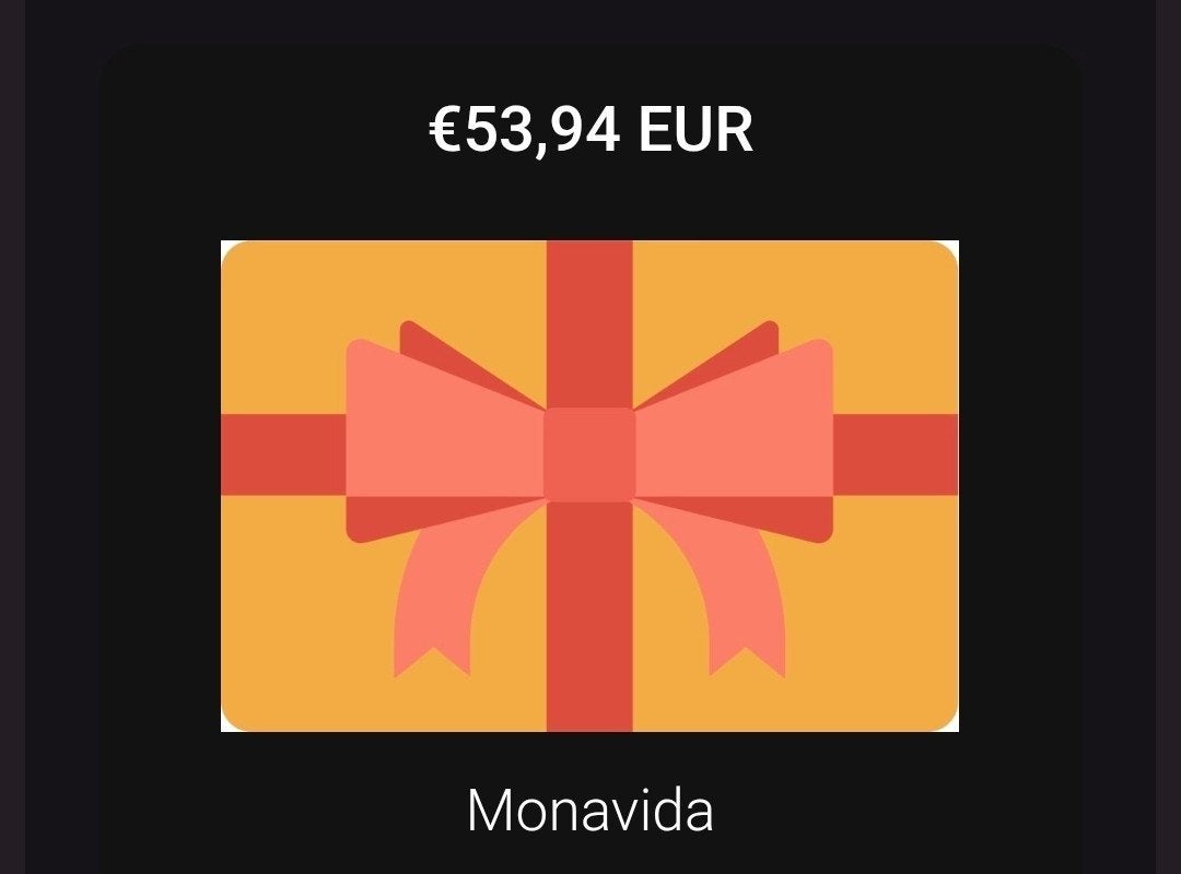 Cadeaubon van Monavida, Eén persoon, Cadeaubon, Overige typen