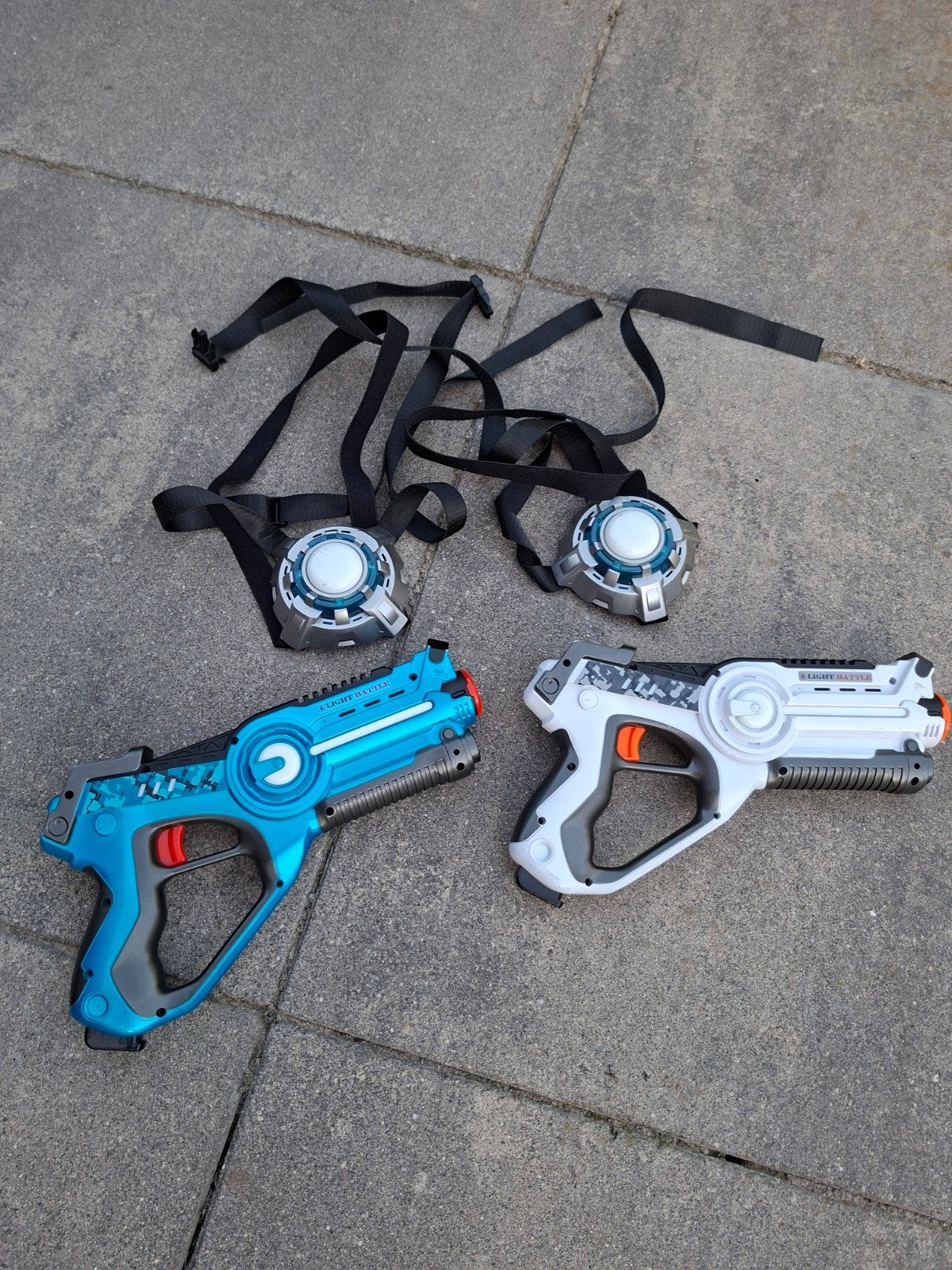 Light Battle Active Laserguns - 2 pistolen blauw/grijs, Ophalen, Zo goed als nieuw