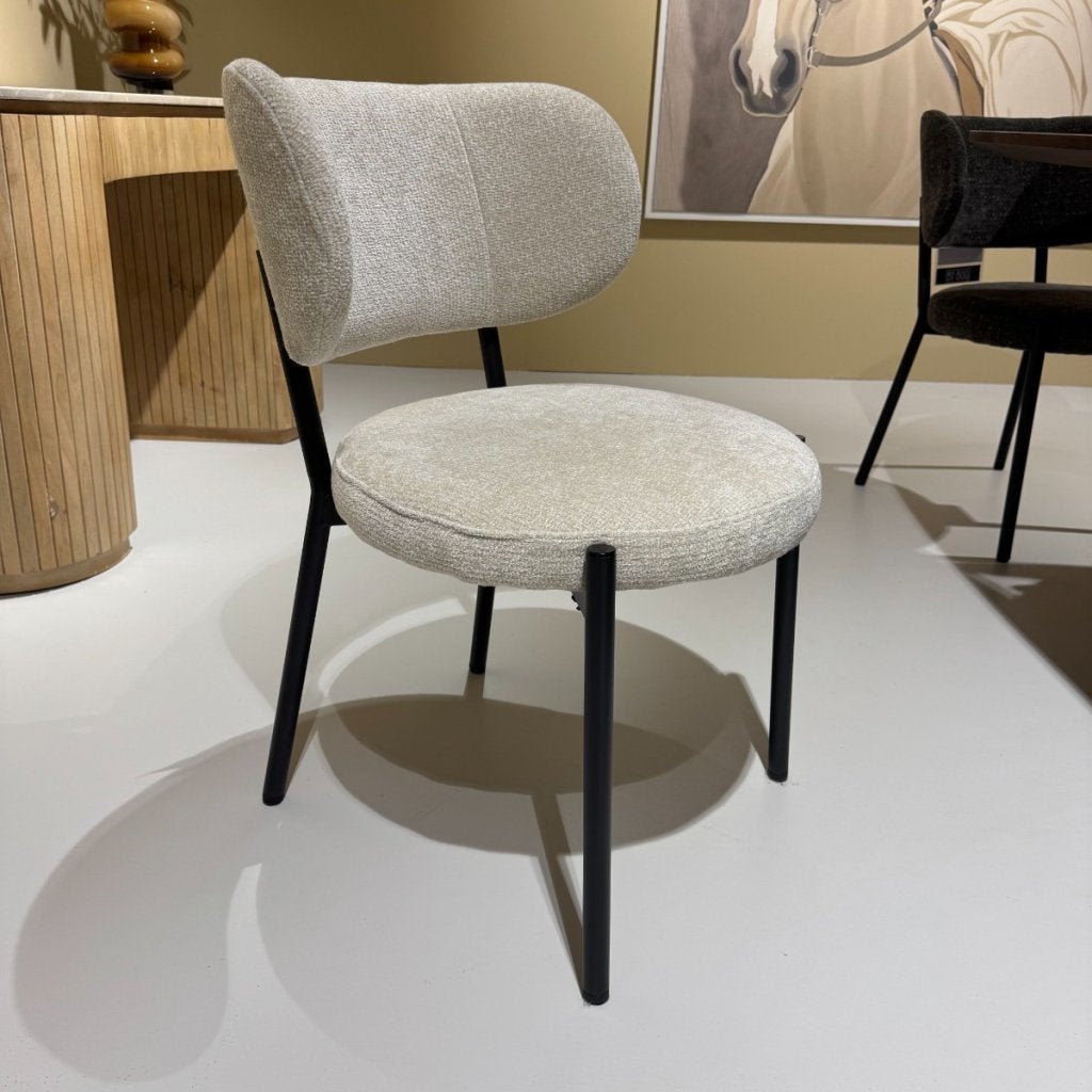 Eetstoel Oasis - Beige - Set van 6 - By-Boo, Huis en Inrichting, Niet ingevuld, Niet ingevuld, Niet ingevuld