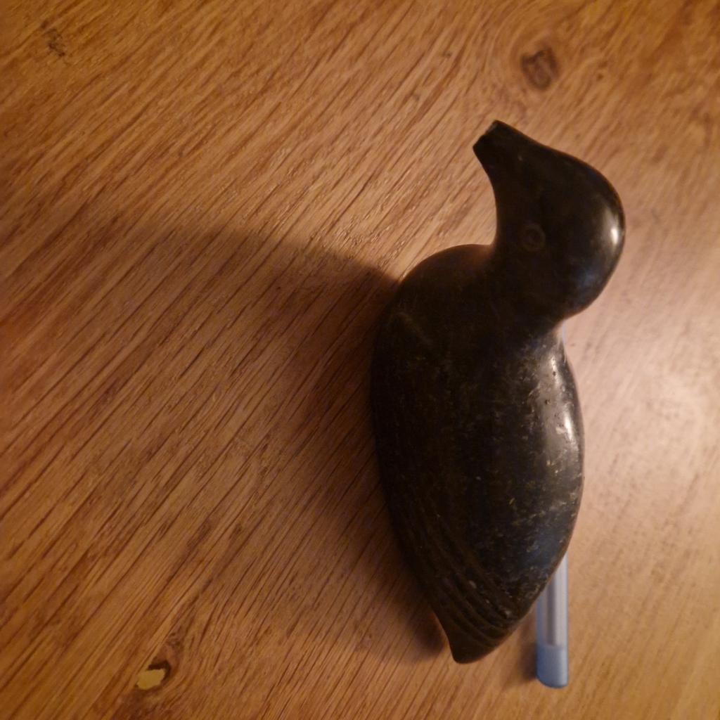 Decoratieve stenen vogel - Donkergroen, Ophalen of Verzenden