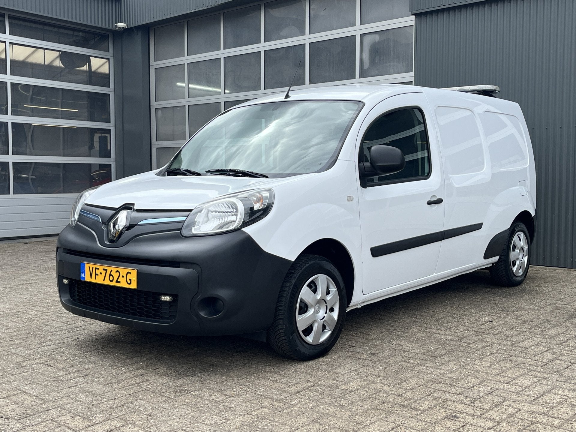Renault Kangoo Express Z.E. Maxi koop eigendom Airco Kastinr, Auto's, Bestelauto's, Stof, Gebruikt, Wit, Origineel Nederlands