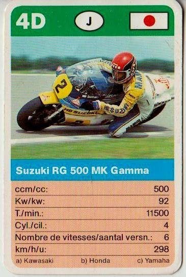 Kw1089 motorkaartje 4D suzuki rg 500 mk gamma, Ophalen of Verzenden, Zo goed als nieuw, Auto's