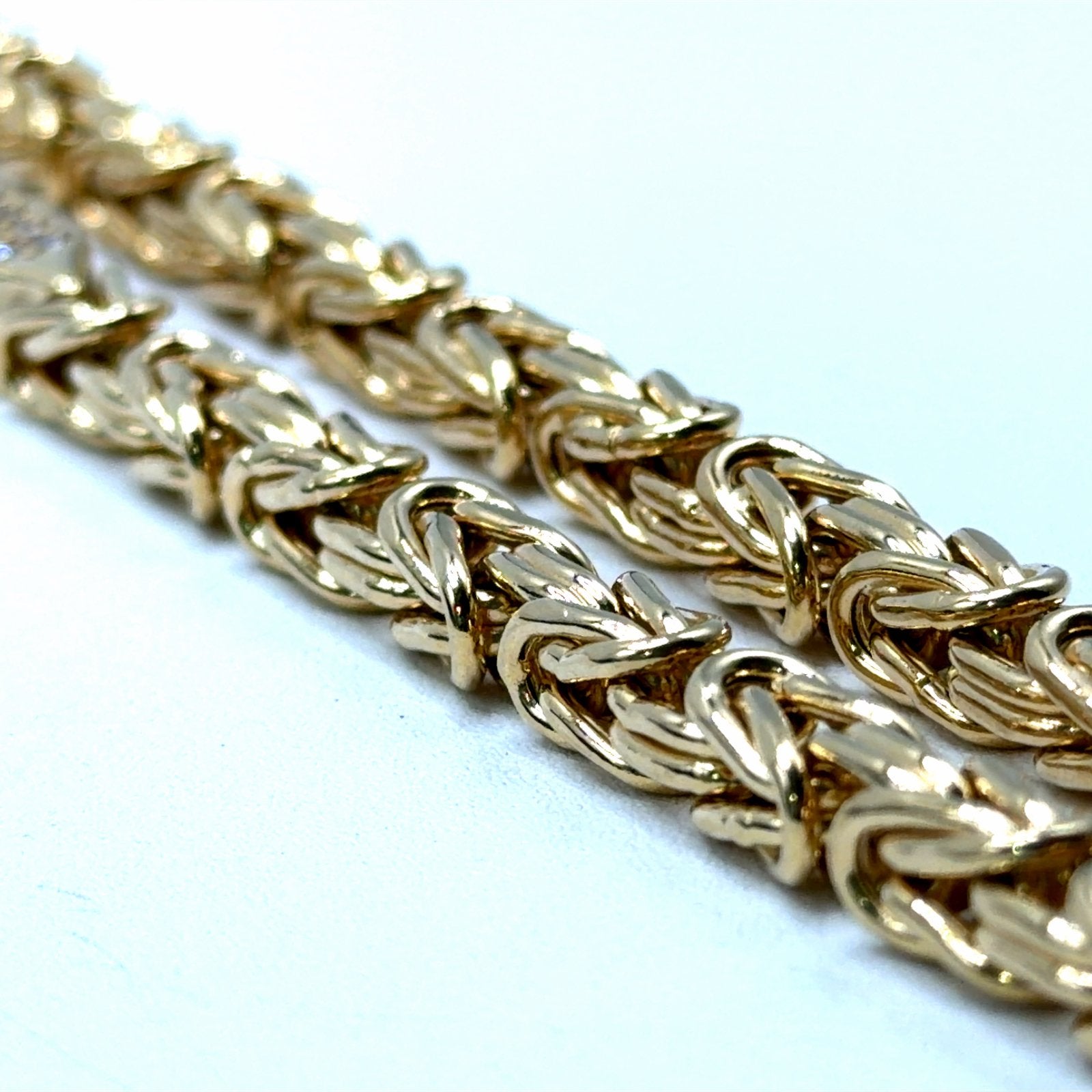 Gouden Koningsketting met Zirkonia - Nieuw, Met kristal, W, Nieuw, Ophalen of Verzenden