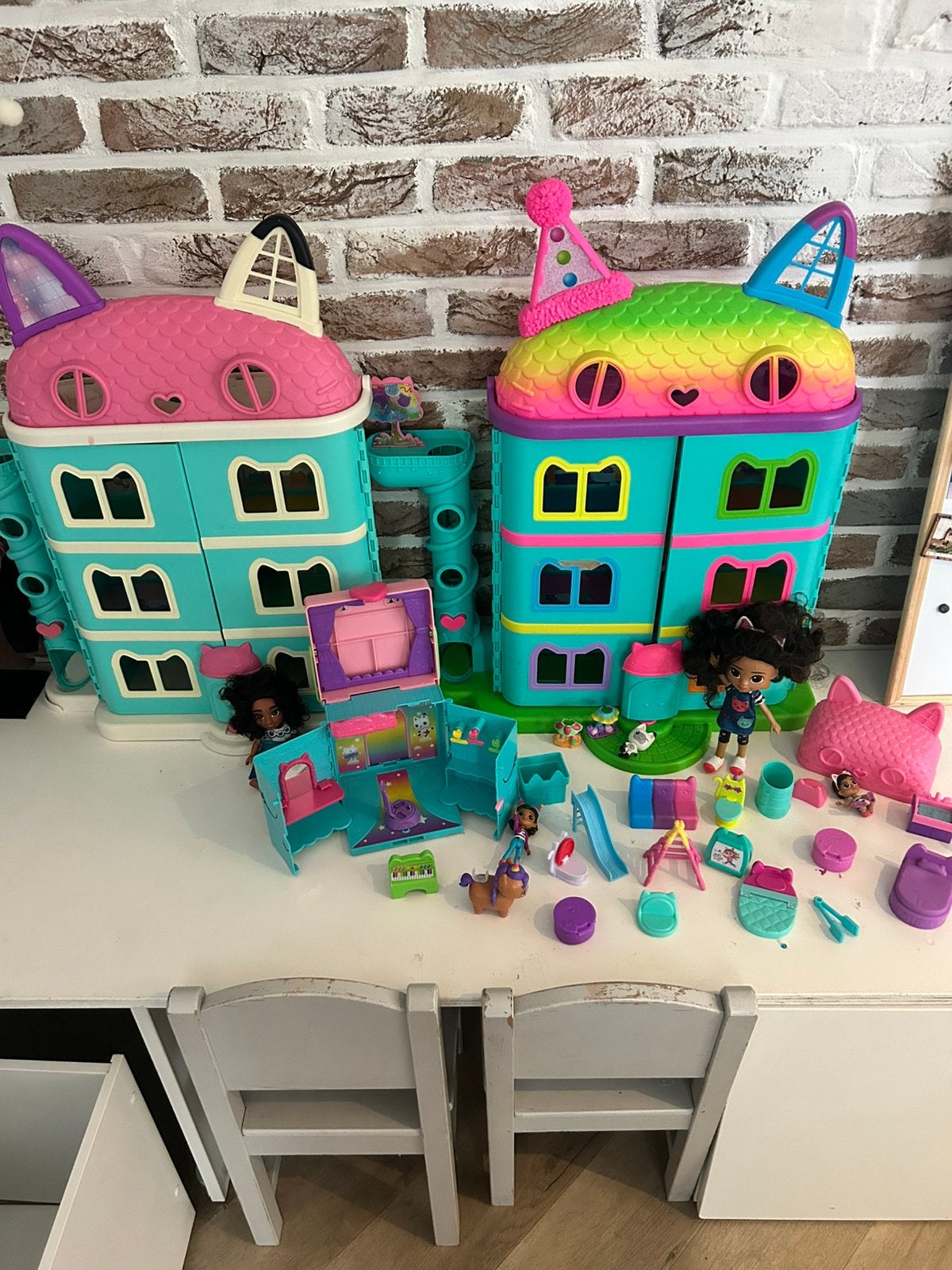 Gabby’s Dollhouse XXL set met 2 huizen, Kinderen en Baby's, Speelgoed | Poppenhuizen, Ophalen, Zo goed als nieuw, Poppenhuis