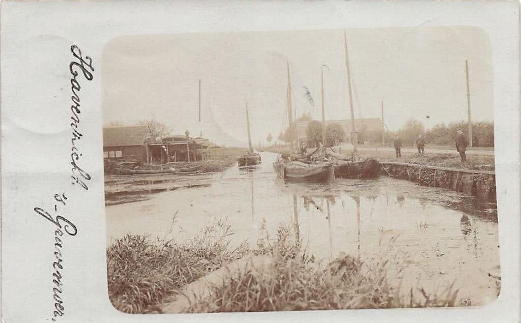 AN082  Fotokaart 's-Gravenmoer Haven boot 1905, Verzenden, Voor 1920, Gelopen, Noord-Brabant