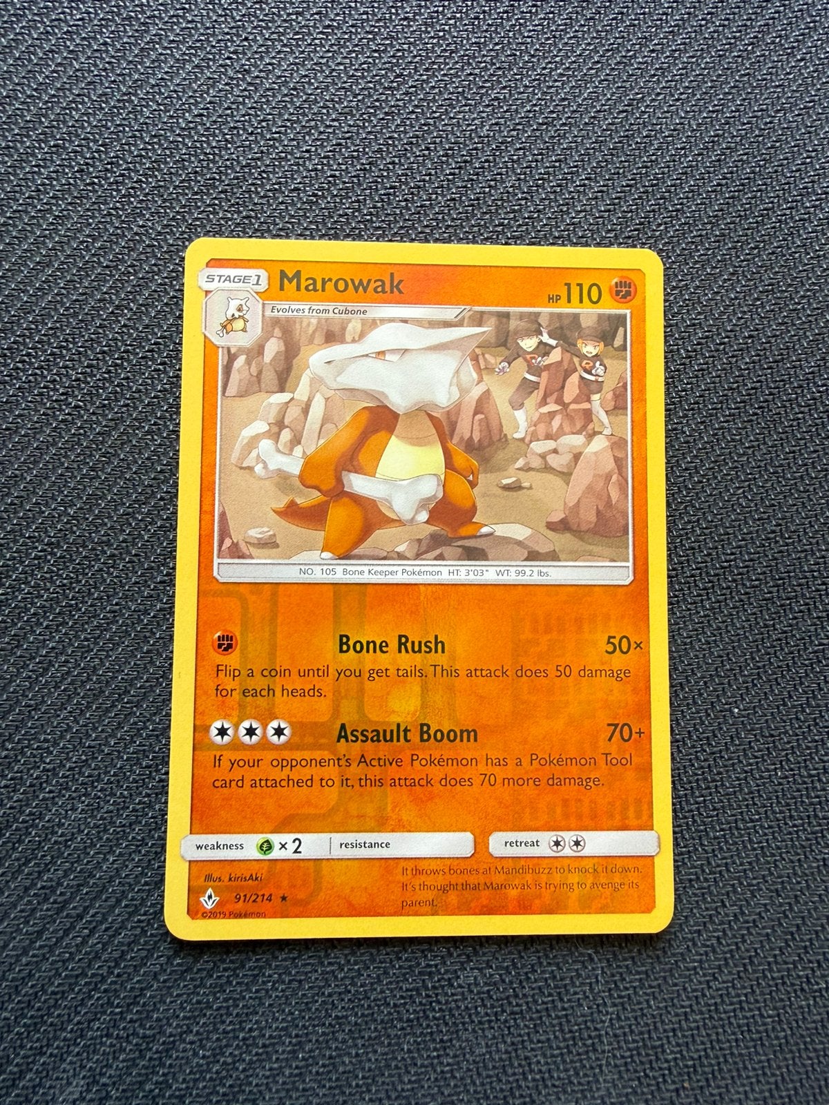 Marowak 91/214 Reverse Holo Unbroken Bonds Pokemon, Ophalen, Nieuw, Losse kaart
