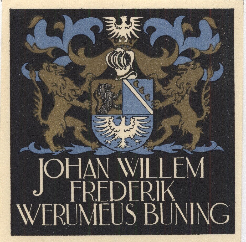 1524 Ex Libris Nederland : Jeanne Bieruma Oosting, 1946, Verzenden, Ex libris