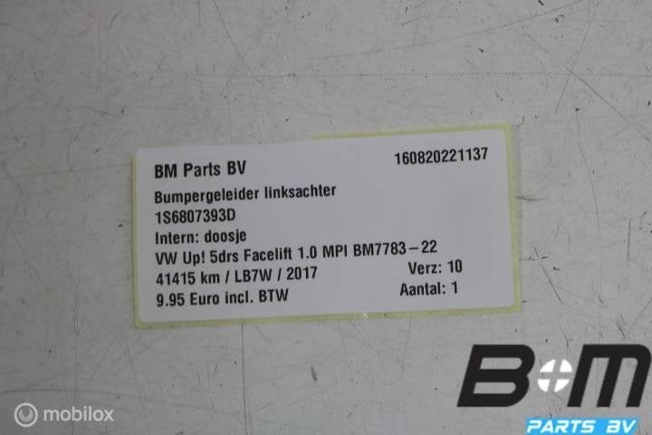 Bumpergeleider linksachter VW Up! 1S6807393D, Gebruikt
