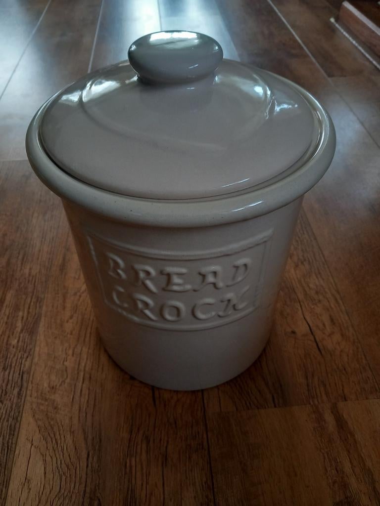 Crème aardewerk broodpot - Bread Crock, Ophalen of Verzenden, Zo goed als nieuw