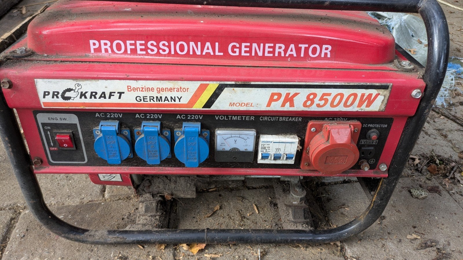 Pro Kraft PK 8500W Benzine Generator, Ophalen, Gebruikt