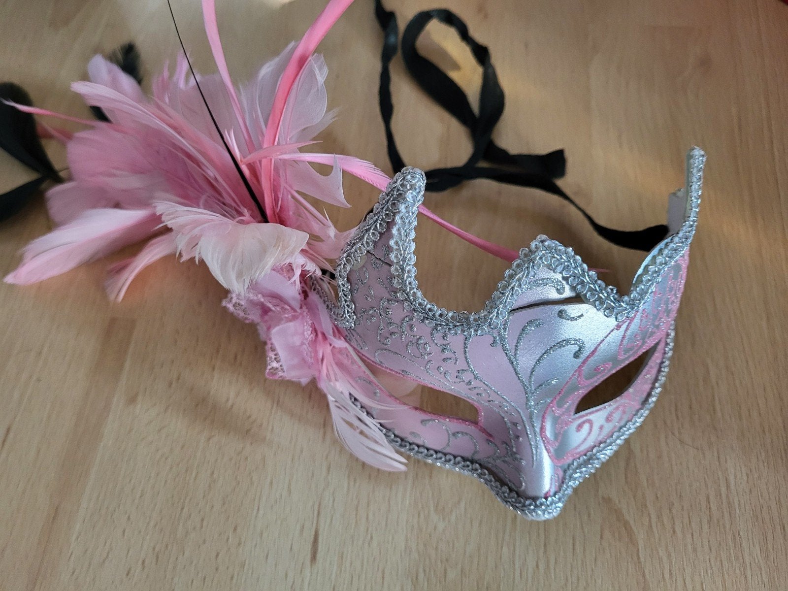 kindermasker siermasker met veren, Carnaval, Ophalen of Verzenden, Accessoires, Maat 34 (XS) of kleiner