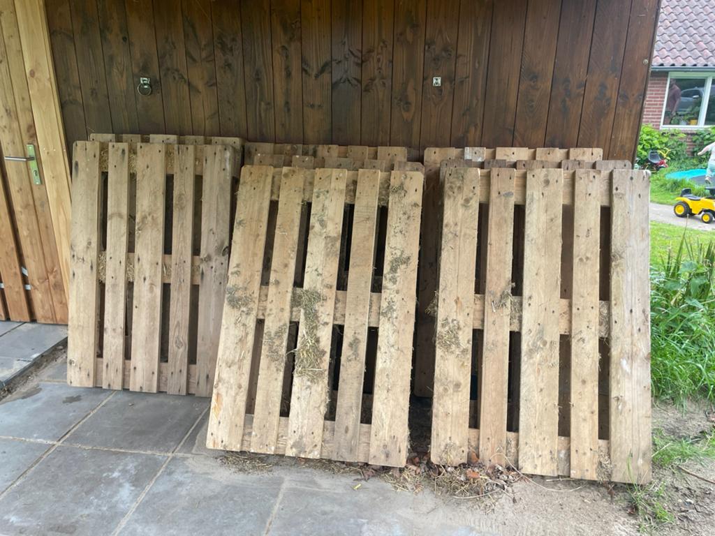 8 Europallets - Ideaal voor (hooi)opslag of projecten, Ophalen, Gebruikt, 50 mm of meer, Pallet