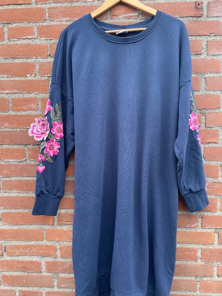 winter jurk only carmakoma mt 48, Blauw, Jurk, Ophalen of Verzenden, Zo goed als nieuw