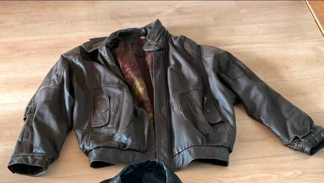 vintage donker bruine leren jas xxxl, Ophalen of Verzenden, Zo goed als nieuw, Overige maten, Bruin