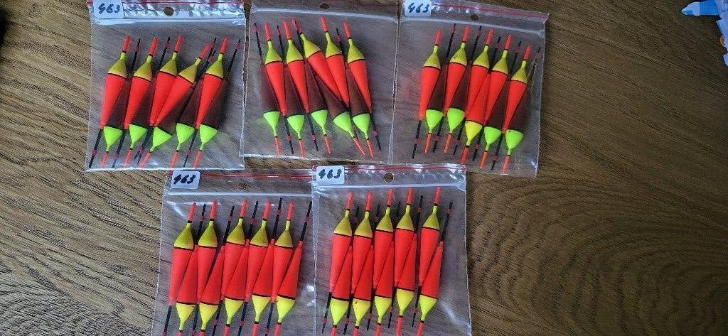 50x klassieke dobbers 9cm, Watersport en Boten, Ophalen of Verzenden, Nieuw, Dobber of Lood