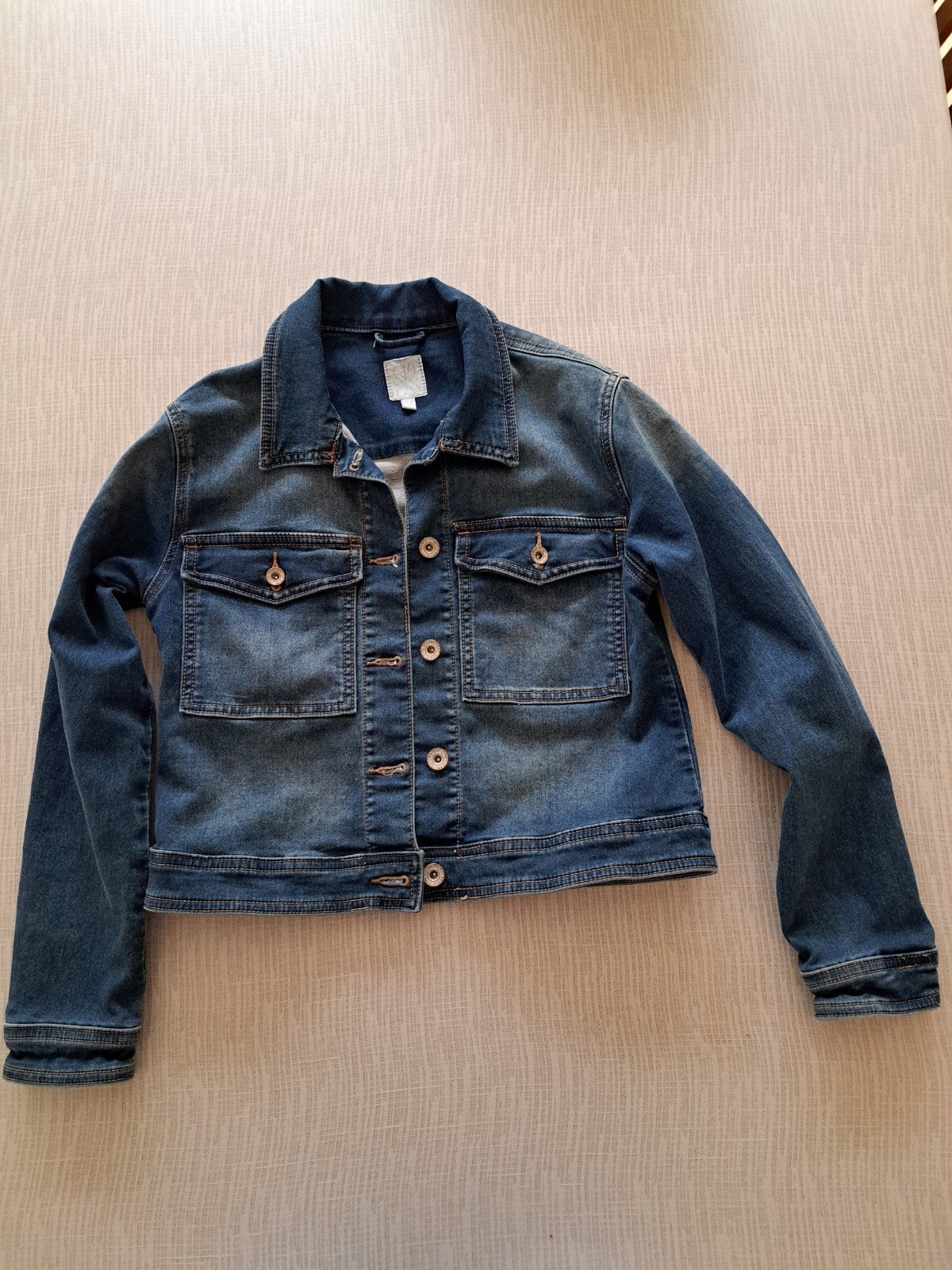 Spijkerjasje meisje 152-158 blauw stretch Jola D-zine, Kinderen en Baby's, Meisje, D-Zine, Ophalen of Verzenden, Zo goed als nieuw