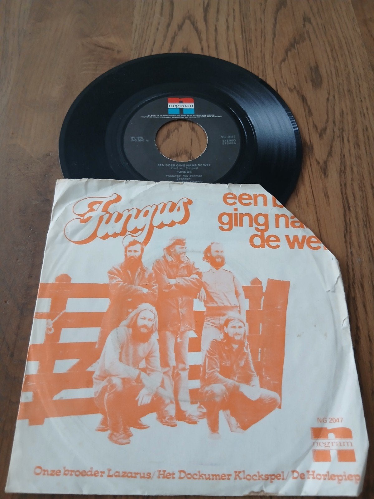 VINYL SINGLE   FUNGUS  1975, Cd's en Dvd's, Overige formaten, Ophalen of Verzenden, Zo goed als nieuw, Levenslied of Smartlap