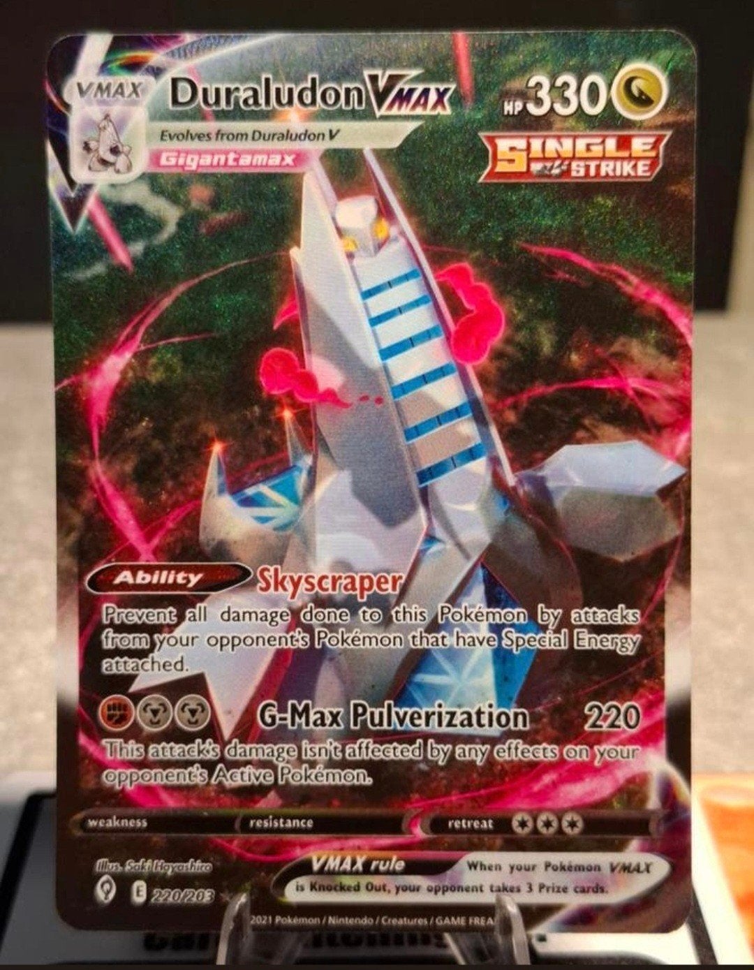 – Duraludon Vmax – 220/203 – Near Mint –, Ophalen of Verzenden, Zo goed als nieuw, Losse kaart, Foil