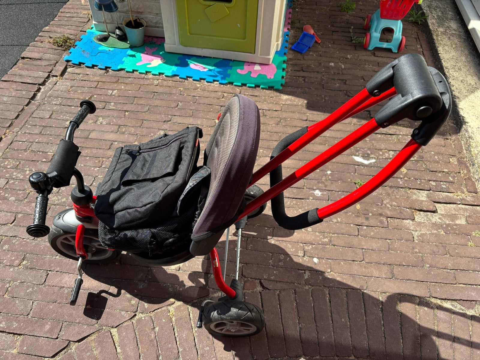 Puky driewieler met duwstang en tas, Ophalen, Gebruikt, Overige typen