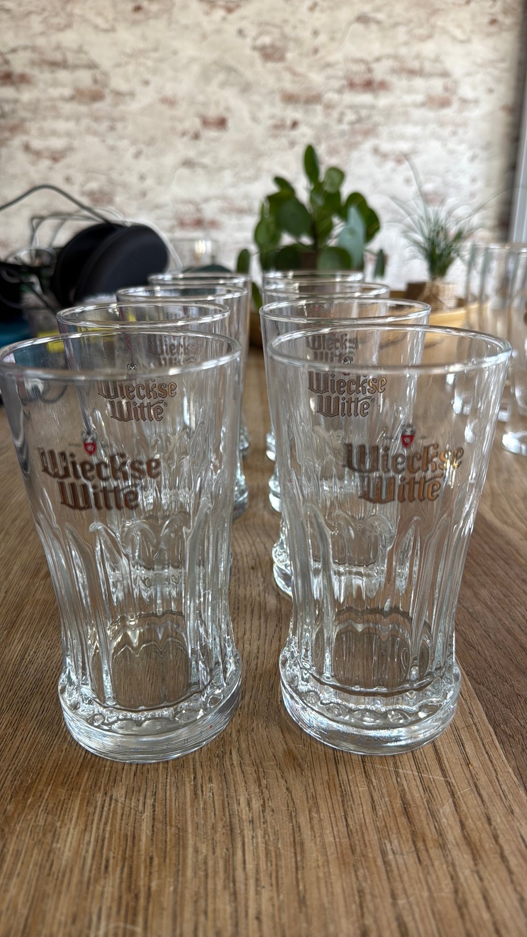 Wieckse witte glazen, Ophalen, Zo goed als nieuw, Bierglas