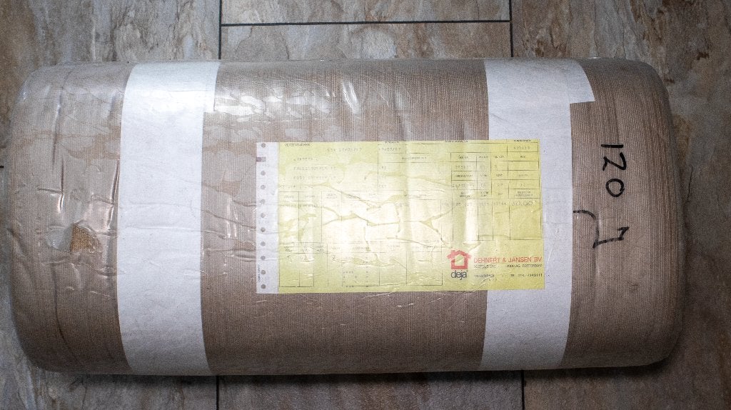 gordijnstof nieuw op rol 50 meters, Ophalen, Overige materialen, Bruin, 120 cm of meer