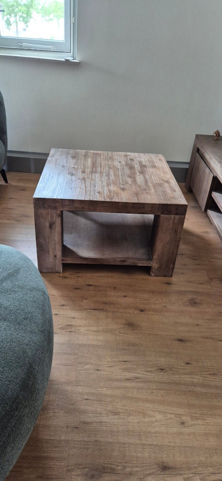 Pronto Montreal Acacia Grey Salontafel, Huis en Inrichting, Tafels | Salontafels, Ophalen, Gebruikt, 50 tot 100 cm, Vierkant
