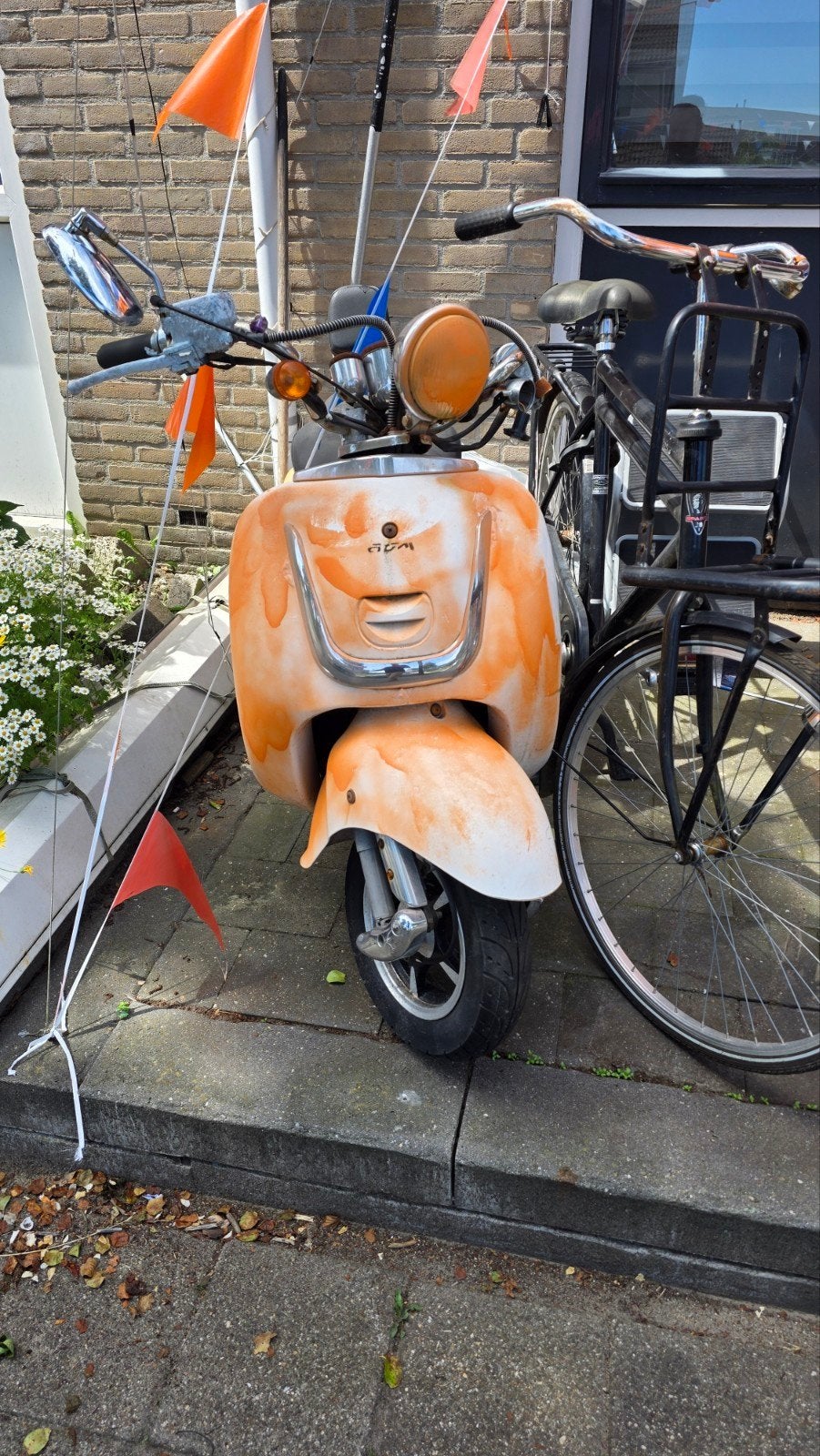 Grande retro ZN50QT-E.25 Scooter WIT opknapper, Ophalen, Gebruikt, Overige typen, Overige merken