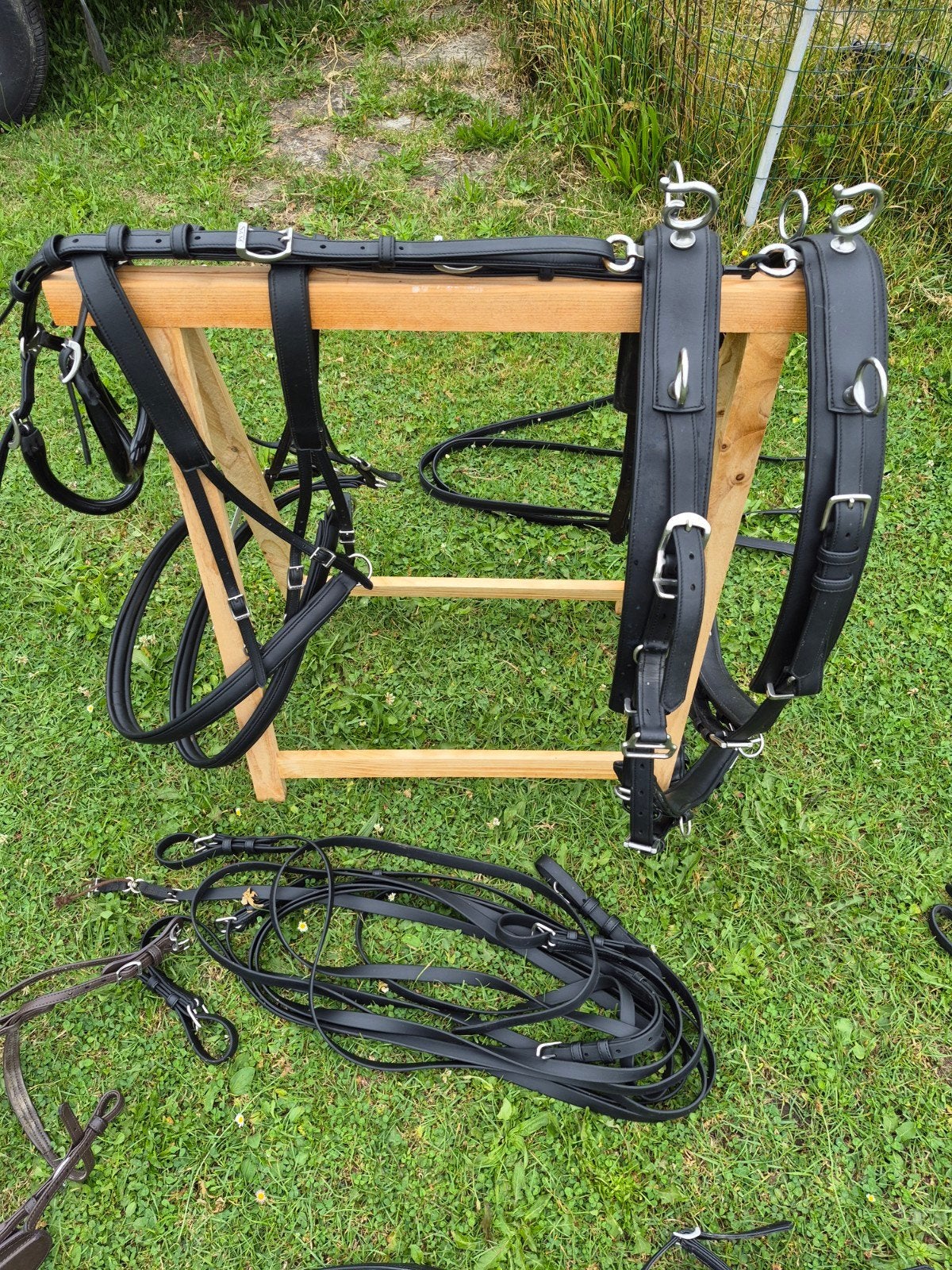 2 span tuig SAM maat: shet / kleine pony, Ophalen, Verstelbaar, Overige disciplines, Mentuig