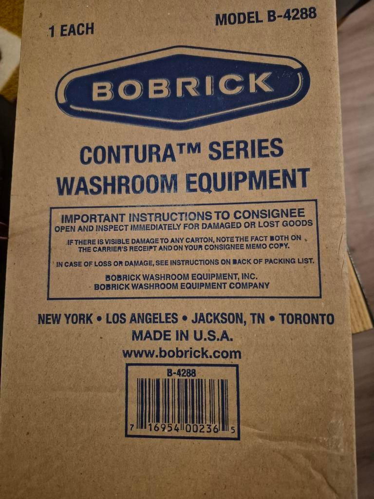 Bobrick wc-rolhouder voor 2 rollen, nieuw in doos, Ophalen of Verzenden